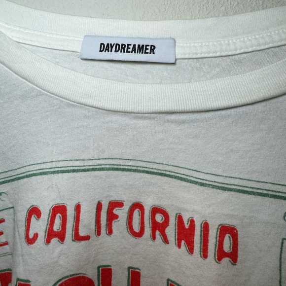 Daydreamer Beach Boys License Plate Crop Long Sleeve Tee in vintage white - Picture 3 of 6